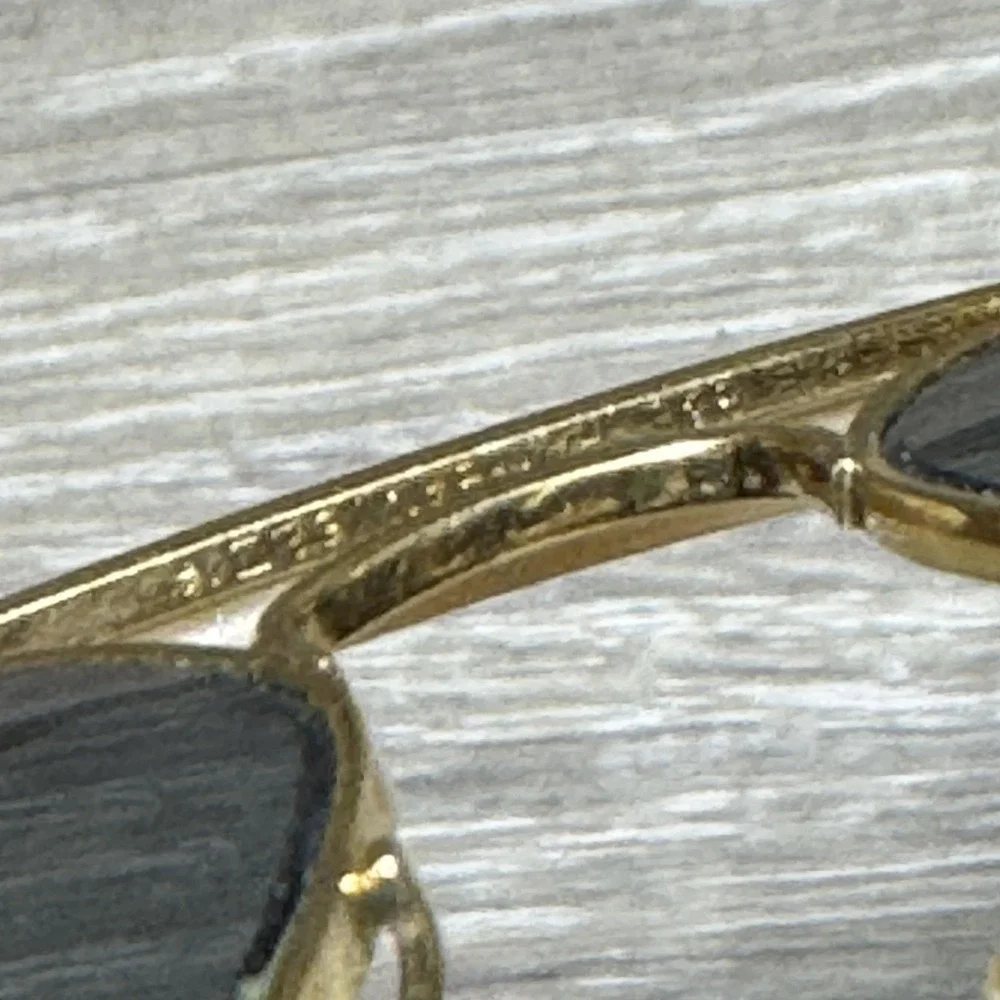 Vtg‎ 1970's Ray-Ban Aviator Sunglasses Gold Bad Bunny Bifocal Outdoorsman RB3030